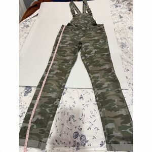 Justice Girls' Camo Overalls Size 12 Green Casual Adjustable Straps